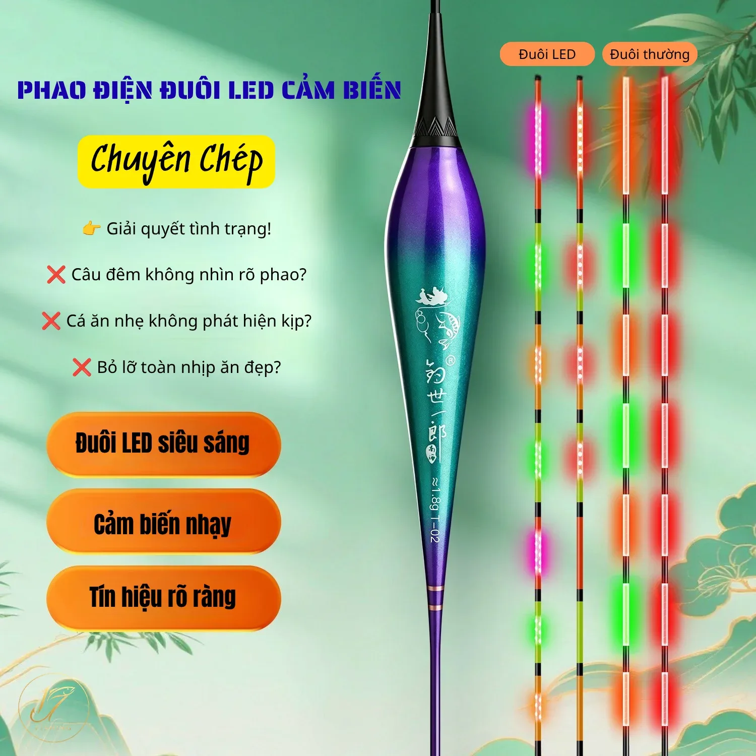 PHAO ĐIỆN CẢM BIẾN ĐUÔI LED CHUYÊN CHÉP