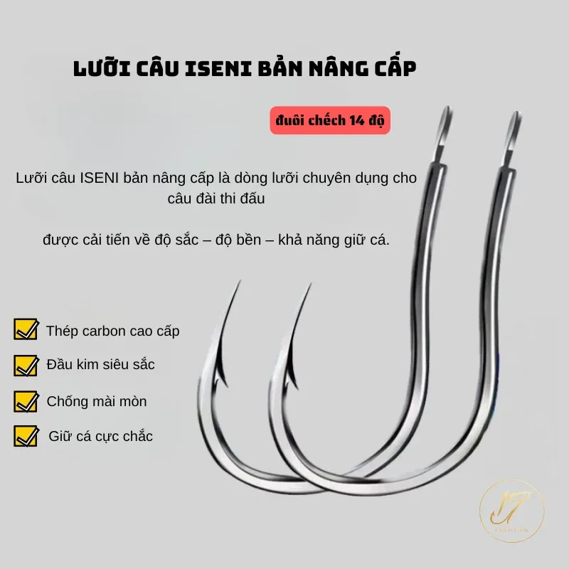 50 LƯỠI CÂU CARBON ISENI BẢN NÂNG CẤP