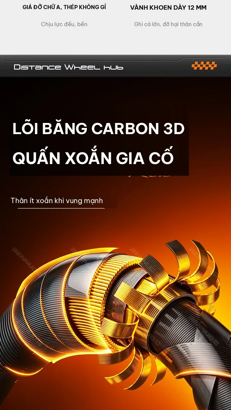 Lõi băng carbon 3D bên trong đốt cần