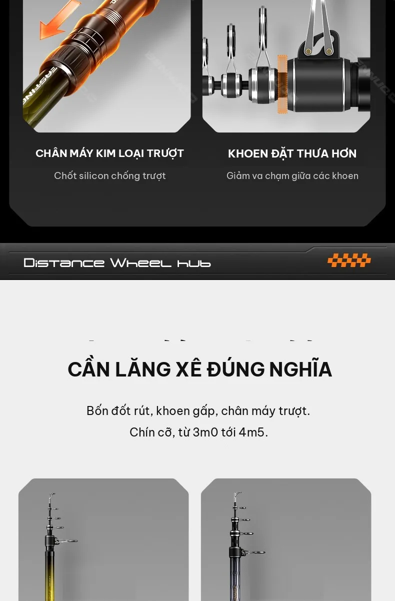 Sơn nung nhiều lớp, lõi băng carbon 3D, chân máy kim loại trượt