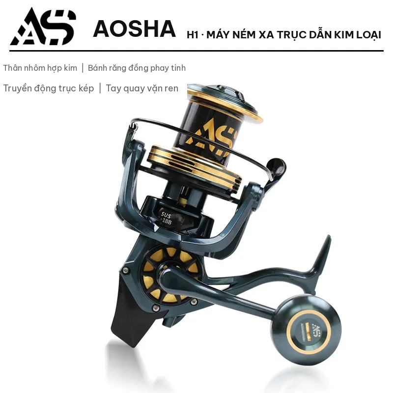 Máy Câu Xuất Khẩu AS Aosha Cao Cấp - Thép Không Gỉ — ảnh 2