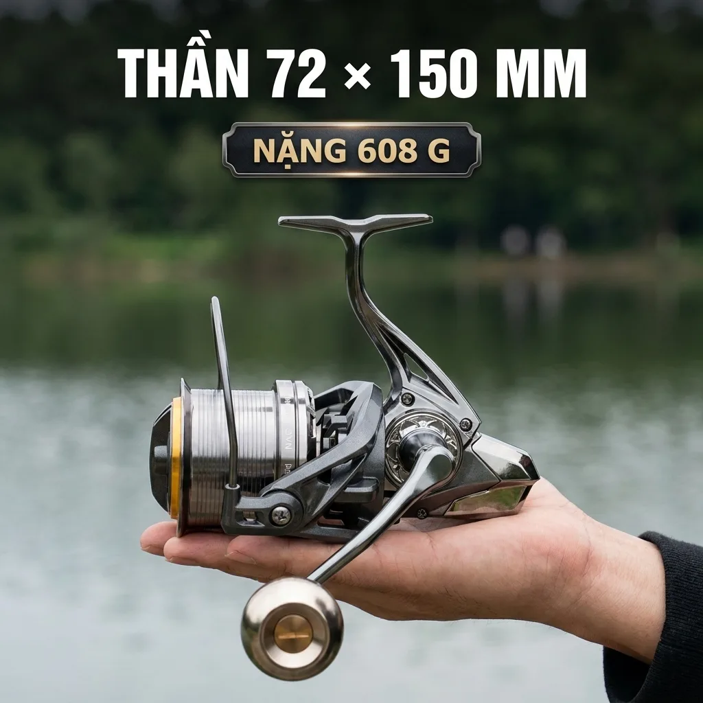 Máy Câu Xuất khẩu NAG Cao Cấp - Thân Nhôm, Lực Hãm 20kg