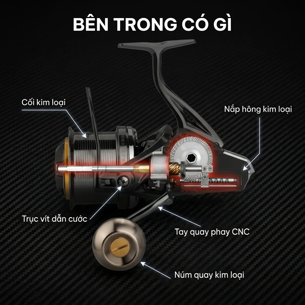 Máy Câu Xuất khẩu NAG Cao Cấp - Thân Nhôm, Lực Hãm 20kg — ảnh 5